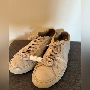 Common Projects Beige/Cream Achilles Low Leather Sneakers